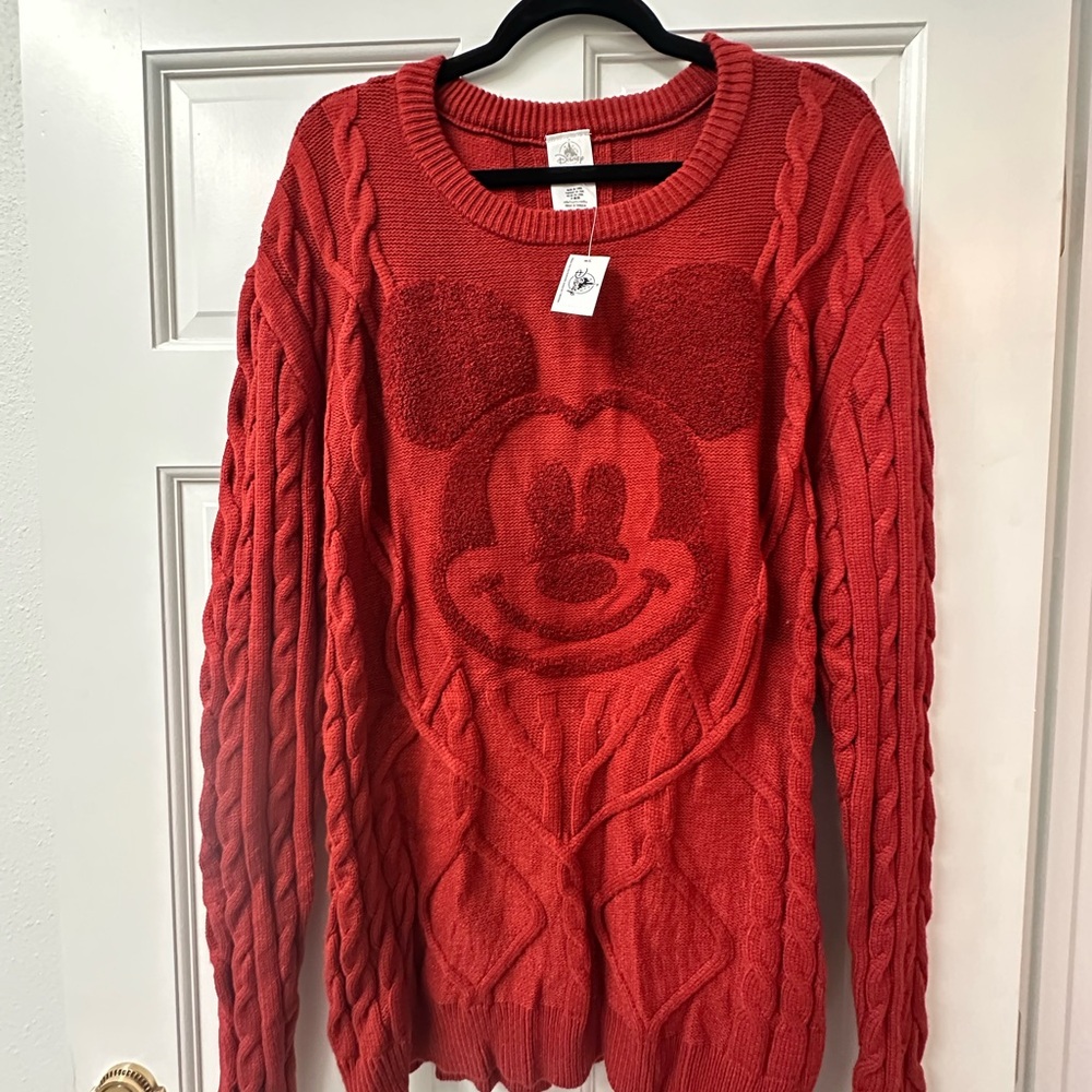 Disney Cable Knit Red Sweater